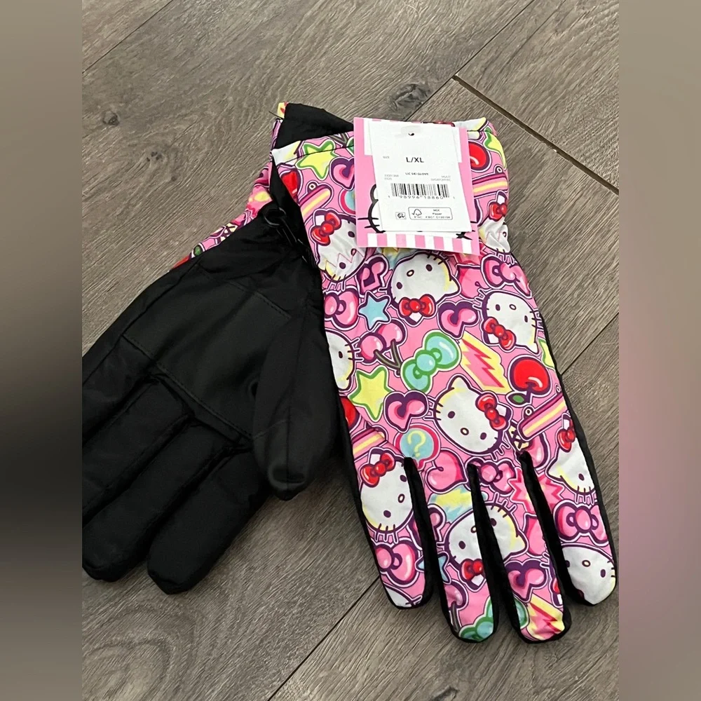 Hello Kitty Ski Gloves Size Large / XLarge New